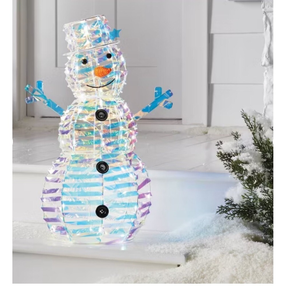 26" Target Wondershop LED Iridescent Snowman Christmas Novelty Sculpture Light